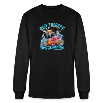 Reef therapy: Dive deep, find serenity - Reef - Men's Long Sleeve T-Shirt - black - Front