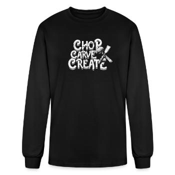 Chop, Carve, Create - Woodcraft - Men's Long Sleeve T-Shirt - black - Front