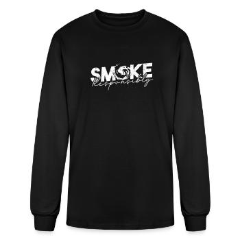 Smoke responsibly - Smoke - Men's Long Sleeve T-Shirt - black - Front