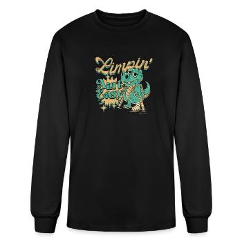 Limpin Ain't Easy Leg or Ankle Injury Funny - Men's Long Sleeve T-Shirt - black - Front