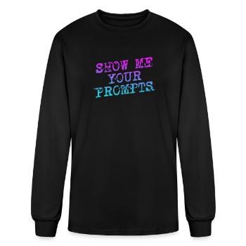 Show Me Your Prompts AI - Men's Long Sleeve T-Shirt - black - Front
