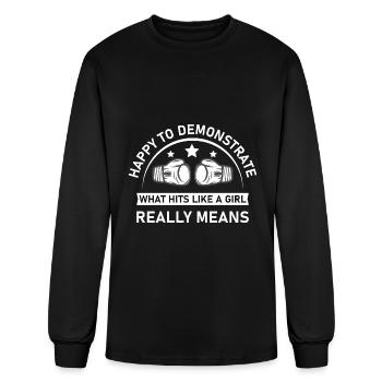 Boxing - Kickboxing - Boxer - Men's Long Sleeve T-Shirt - black - Front