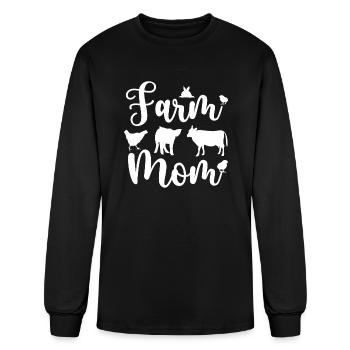 Farm Mom Farm Owner Farm Mama Farm Mother Farmer - Men's Long Sleeve T-Shirt - black - Front