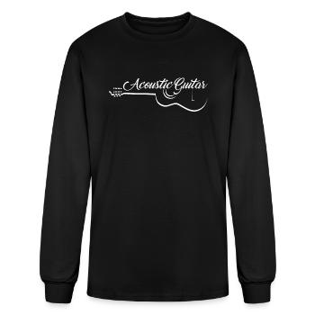 Acoustic Guitar Shirt - Men's Long Sleeve T-Shirt - black - Front