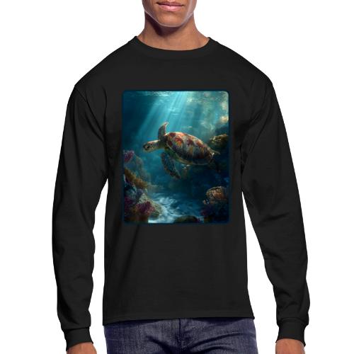 Sea Turtle Coral Reef Design - Men's Long Sleeve T-Shirt