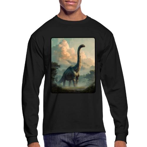 Brachiosaurus Prehistoric Scene Design - Men's Long Sleeve T-Shirt