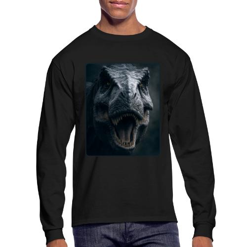 T Rex Cinematic Close-Up Design - Men's Long Sleeve T-Shirt
