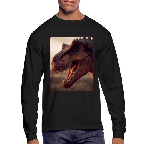 T Rex Roaring Close-Up Design - Men's Long Sleeve T-Shirt