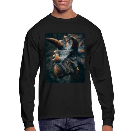Triceratops Detailed Portrait Design - Men's Long Sleeve T-Shirt