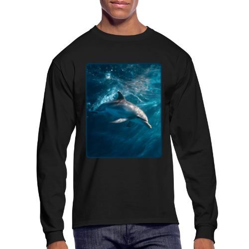 Dolphin Sunlit Ocean Serenity Design - Men's Long Sleeve T-Shirt
