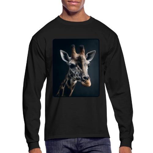 Majestic Giraffe Artistic Portrait Design - Men's Long Sleeve T-Shirt