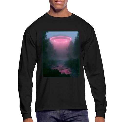 Neon UFO Forest River Design - Men's Long Sleeve T-Shirt