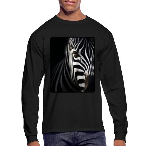 Zebra High Contrast Portrait Design - Men's Long Sleeve T-Shirt