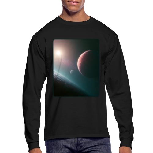 Deep Space Planet Horizon Art - Men's Long Sleeve T-Shirt