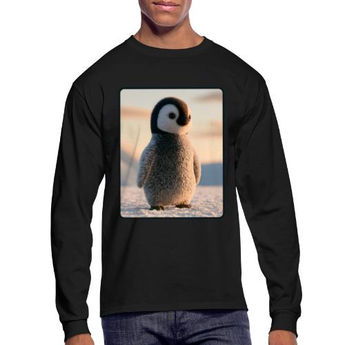 Cute Penguin Chick Sunrise Design - Men's Long Sleeve T-Shirt