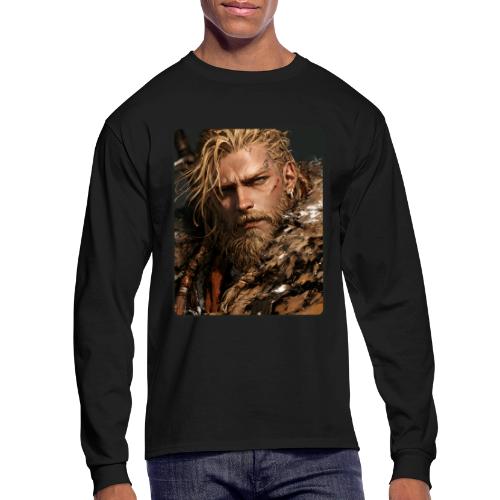 Battle-Scarred Viking Warrior - Men's Long Sleeve T-Shirt