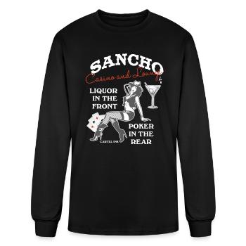 Sancho casino and lounge Liquor in the front - Men's Long Sleeve T-Shirt - black - Front