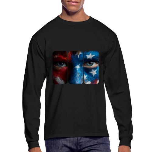 USA: Painted for the Flag - Men's Long Sleeve T-Shirt