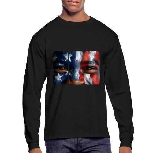 USA: Three Panels of Pride - Men's Long Sleeve T-Shirt