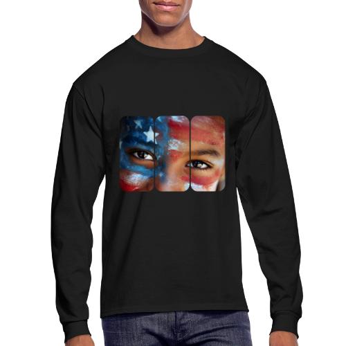 USA: Eyes of the Flag - Men's Long Sleeve T-Shirt