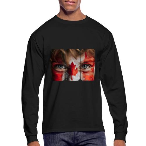Canada: Maple Leaf Gaze - Men's Long Sleeve T-Shirt