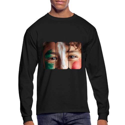 Mexico: Three Stripes of Pride - Men's Long Sleeve T-Shirt