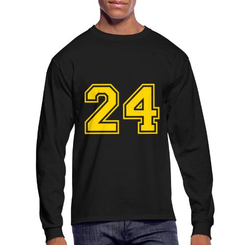 Number 24 in a classic athletic collegiate font - Men's Long Sleeve T-Shirt