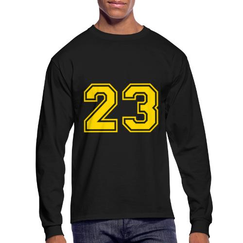 Number 23 in a classic athletic collegiate font - Men's Long Sleeve T-Shirt