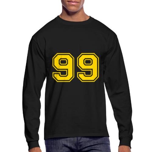 Number 99 in a classic athletic collegiate font - Men's Long Sleeve T-Shirt