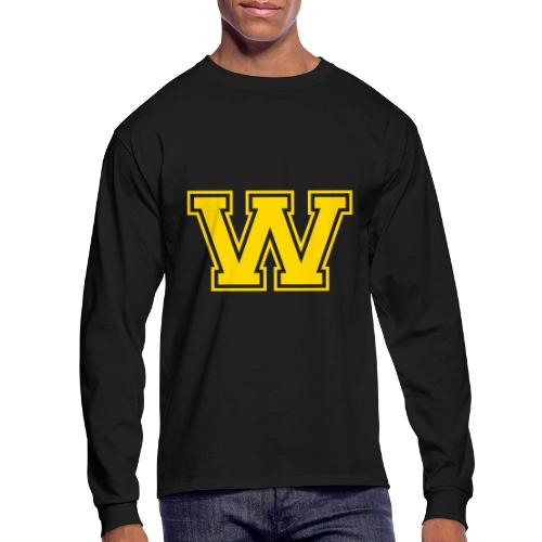 Letter W – Capital Athletic Alphabet Monogram - Men's Long Sleeve T-Shirt