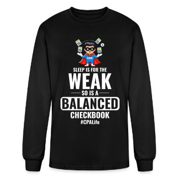 CPA Superhero: Juggling Calculators with a Wink - Men's Long Sleeve T-Shirt - black - Front