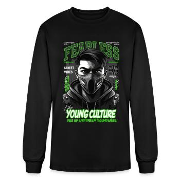 Fearless Young Culture | by Asarteon - Men's Long Sleeve T-Shirt - black - Front