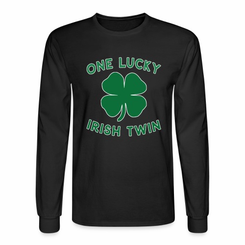 Lucky Twin St Patrick Day Irish Shamrock Gift. - Men's Long Sleeve T-Shirt