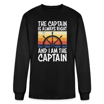 The captain is right I am the captain Sailor - Men's Long Sleeve T-Shirt - black - Front