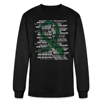 Give Up- Spinal Cord Injuries Awareness Ribbon - Men's Long Sleeve T-Shirt - black - Front