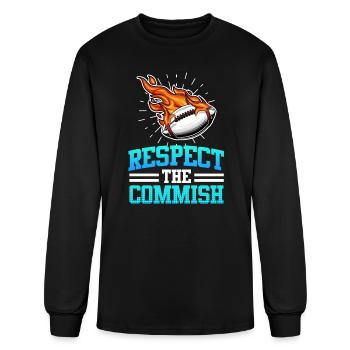 Respect the Commish Commisioner - Men's Long Sleeve T-Shirt - black - Front