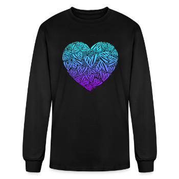 Lovers Married Couple Hearts Love Valentine's Day - Men's Long Sleeve T-Shirt - black - Front