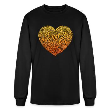Lovers Married Couple Hearts Love Valentine's Day - Men's Long Sleeve T-Shirt - black - Front