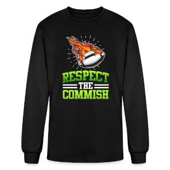 Respect the Commish Commisioner - Men's Long Sleeve T-Shirt - black - Front