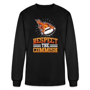 Respect the Commish Commisioner - Men's Long Sleeve T-Shirt - black - Front