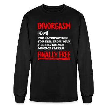 Divorgasm Finally Divorced Women finally free - Men's Long Sleeve T-Shirt - black - Front