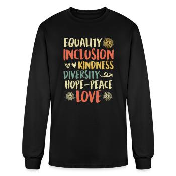 Inclusion handicap acceptance and awareness - Men's Long Sleeve T-Shirt - black - Front