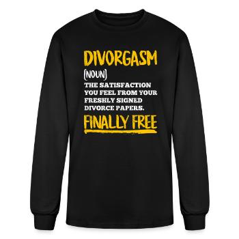 Divorgasm Finally Divorced Women finally free - Men's Long Sleeve T-Shirt - black - Front