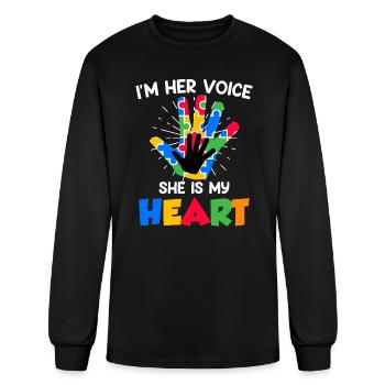 Autistic solidarity for autistic child Autism - Men's Long Sleeve T-Shirt - black - Front