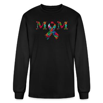 Autistic Mom of Autistic Child - Men's Long Sleeve T-Shirt - black - Front