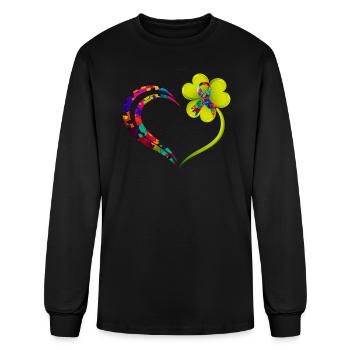 Autism Awareness Autistic Diversity - Men's Long Sleeve T-Shirt - black - Front