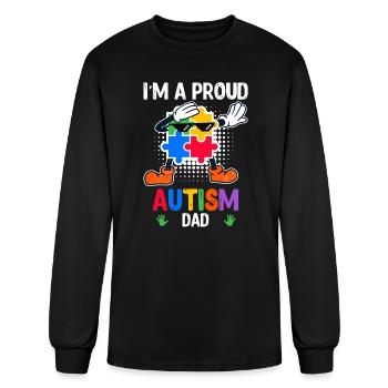 Autistic solidarity for autistic child Autism - Men's Long Sleeve T-Shirt - black - Front