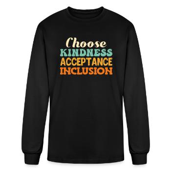 Acceptance handicap Inclusion is a Choice - Men's Long Sleeve T-Shirt - black - Front