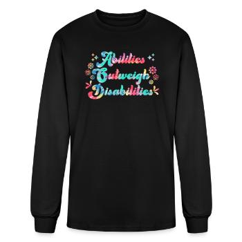 Solidarity handicap compassion and acceptance - Men's Long Sleeve T-Shirt - black - Front