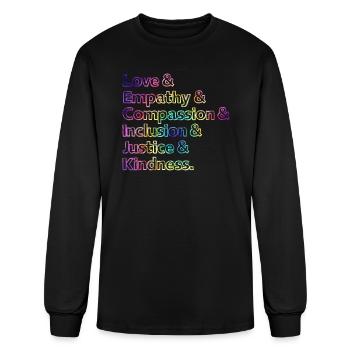 Inclusion acceptance handicap solidarity - Men's Long Sleeve T-Shirt - black - Front
